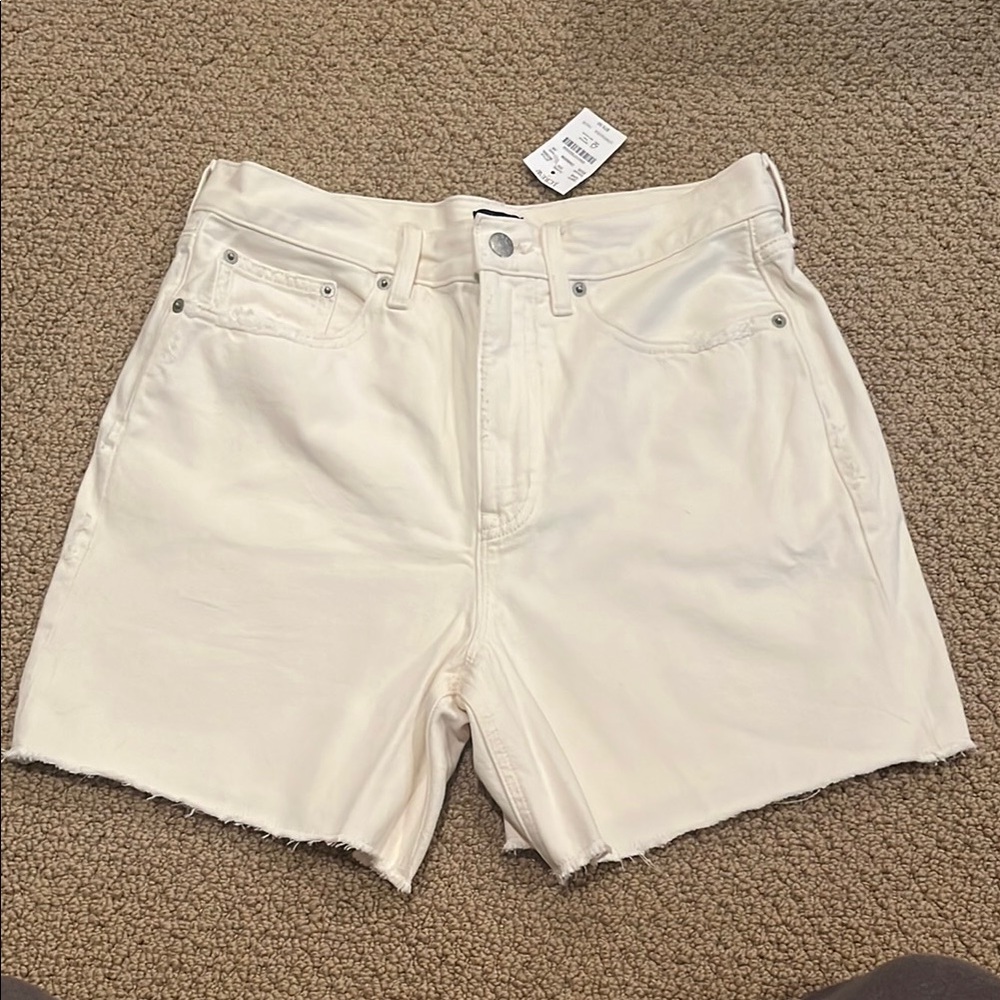 NWT J Crew Shorts Ecru high rise relaxed denim short
